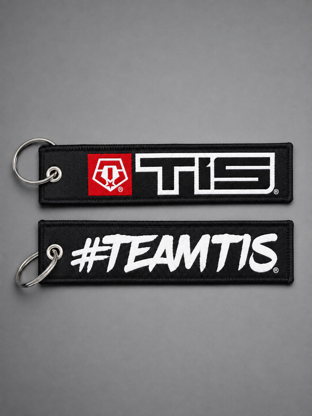 Embroidered #TEAMTIS Keychain – Double-Sided Logo – 1.25" x 5"