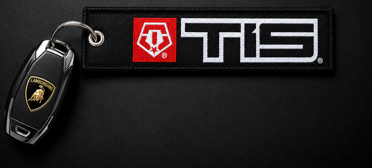 Embroidered #TEAMTIS Keychain – Double-Sided Logo – 1.25" x 5"